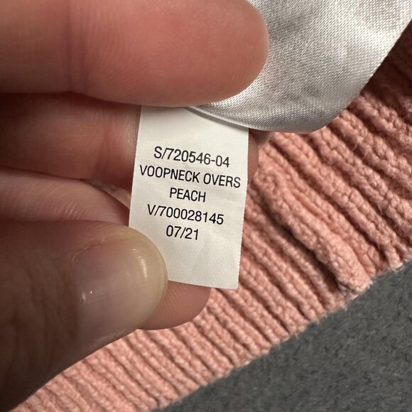 Old Navy Sweater Womens Small Pink Tunic Length V Neck Long Sleeve 100% Cotton - Picture 9 of 13